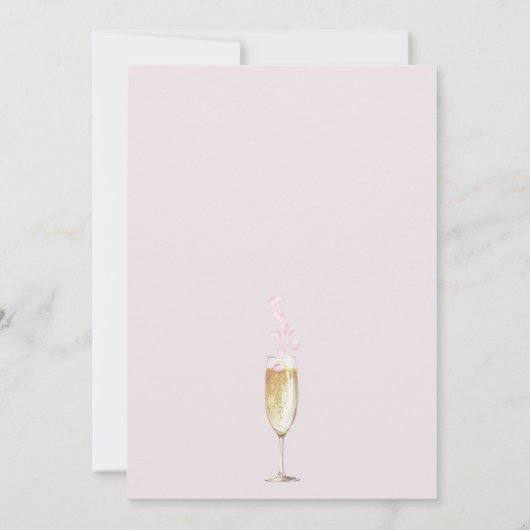 Invitation Fête des mariées moderne Fleur sauvage pétale et p (Dos)