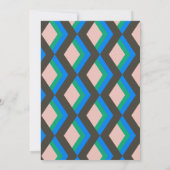 Invitation Fête des mariées moderne géométrique Brown bleu ve (Dos)