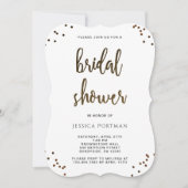 Invitation Fête des mariées Moderne Grandes Blancs et Noirs (Devant)