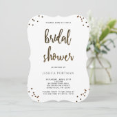 Invitation Fête des mariées Moderne Grandes Blancs et Noirs (Debout devant)