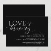 Invitation Fête des mariées moderne, l'amour brasse (Devant / Derrière)