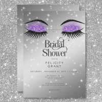 Fête des mariées moderne Lavender Purple Glam Eyes