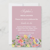 Invitation Fête des mariées moderne Lilac Rose brillant (Devant)