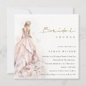 Invitation Fête des mariées moderne Mariage aquarelle (Devant)