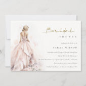 Invitation Fête des mariées moderne Mariage aquarelle (Devant)