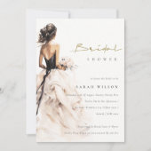 Invitation Fête des mariées moderne Mariage aquarelle (Devant)