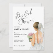 Invitation Fête des mariées moderne minimaliste (Devant)