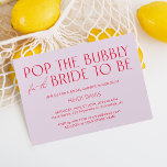 Invitation Fête des mariées moderne minimaliste violet et mag<br><div class="desc">Conçu pour coordonner avec pour la collection de Faire-part de mariage "brillantes". Pour modifier les détails, cliquez sur "Détails". Pour déplacer le texte ou modifier la taille, la police ou la couleur, cliquez sur "Modifier à l'aide de l'outil de conception". Voir le lien de collection sur cette page pour voir...</div>