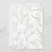 Invitation Fête des mariées moderne moderne élégant floral cl (Dos)