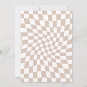 Invitation Fête des mariées moderne Rose de sable vérifié (Dos)