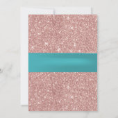 Invitation Fête des mariées Moderne Rose Parties scintillant (Dos)