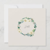 Invitation Fête des mariées Moderne Roses ivoiriens Foliting (Dos)