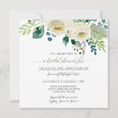 Invitation Fête des mariées Moderne Roses ivoiriens Foliting (Devant)