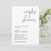 Invitation Fête des mariées moderne Script Couple (Debout devant)