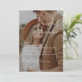 Invitation Fête des mariées moderne simple et élégante (Debout devant)