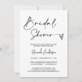 Invitation Fête des mariées moderne simple et élégante QR Cod (Devant)