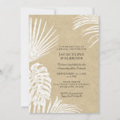Invitation Fête des mariées moderne Simple Kraft Tropical Bea (Devant)