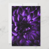 Invitation Fête des mariées moderne violet noir Floral haute  (Dos)