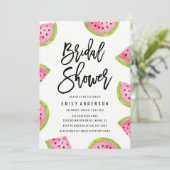 Invitation Fête des mariées moderne Watermelon (Debout devant)