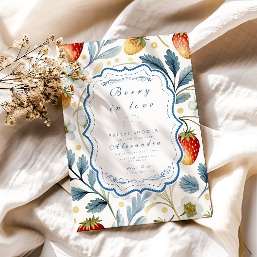 Invitation Fête des mariées molle Berry Blush