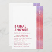 Invitation Fête des mariées Monogramme moderne (Devant / Derrière)