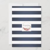 Invitation Fête des mariées nautique (Dos)