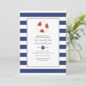 Invitation Fête des mariées nautique (Debout devant)