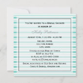 Invitation Fête des mariées Nautique Lt Blu What Stripe #2 S (Dos)