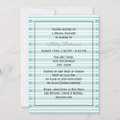 Invitation Fête des mariées Nautique Lt Blu What Stripe #2 V (Dos)