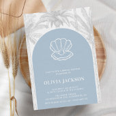 Invitation Fête des mariées nautique moderne