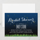 Invitation Fête des mariées nocturne d'été aux lucioles (Devant / Derrière)