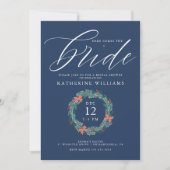 Invitation FÊTE DES MARIÉES | Noël En vichy Wreath (Devant)