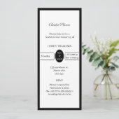 Invitation Fête des mariées Noir Et Blanc (Debout devant)