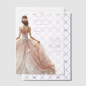 Invitation Fête des mariées noir rose blanc glam (Décalage (Invitation))