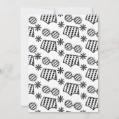 Invitation Fête des mariées noire Lingerie Florale Retro (Dos)