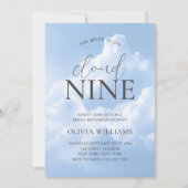 Invitation Fête des mariées nuage neuf ciel bleu ciel nuages (Devant)