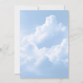 Invitation Fête des mariées nuage neuf ciel bleu ciel nuages (Dos)