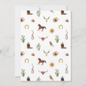 Invitation Fête des mariées occidentale sauvage (Dos)