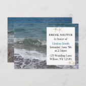 Invitation Fête des mariées Ocean et Sandy Beach (Devant / Derrière)