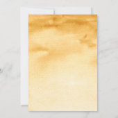 Invitation Fête des mariées Ombre Aquarelle Jaune (Dos)