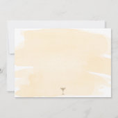 Invitation Fête des mariées or crème Watercolor (Dos)