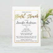 Invitation Fête des mariées or et noir (Debout devant)