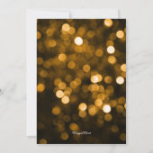 Invitation Fête des mariées or et noir (Dos)