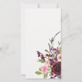 INVITATION FÊTE DES MARIÉES OR ROSE ROSE ROSE ROSE (Dos)