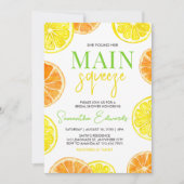 Invitation Fête des mariées orange Citron Citron principal (Devant)