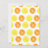Invitation Fête des mariées orange Citron Citron principal (Dos)