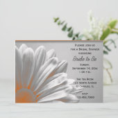 Invitation Fête des mariées Orange Floral Highlights (Debout devant)