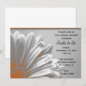 Invitation Fête des mariées Orange Floral Highlights (Devant / Derrière)