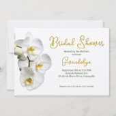 Invitation Fête des mariées Orchidées Blanches (Devant)