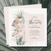 Invitation Fête des mariées Orchidées Palms Boho